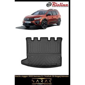 Rizline Dacia Jogger 2022 Sonrası 5-7 Koltuk 3D Bagaj Havuzu