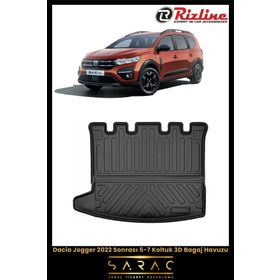 Rizline Dacia Jogger 2022 Sonrası 5-7 Koltuk 3D Bagaj Havuzu