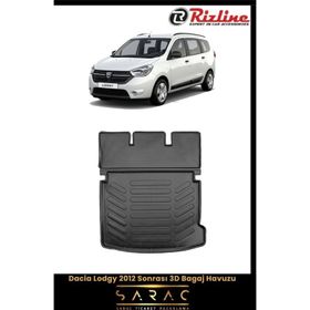 Rizline Dacia Lodgy 2020 Model Siyah 3D Bagaj Havuzu