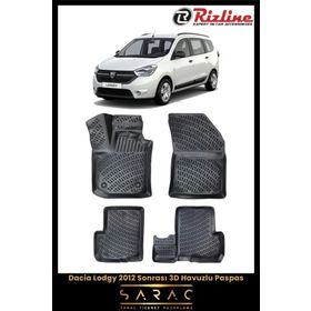 Rizline Dacia Lodgy 2021 Model 3D Havuzlu Paspas