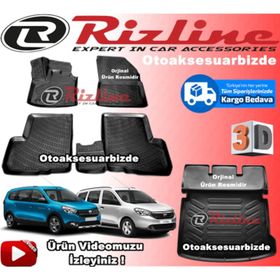 Rizline Dacia Lodgy Siyah 2013-2019 Arası 3D Paspas ve Bagaj Havuzu