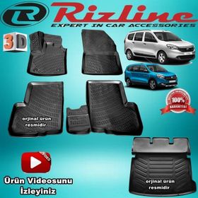 Rizline Dacia Lodgy Siyah 2013-2019 Arası 3D Paspas ve Bagaj Havuzu