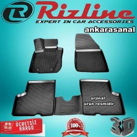 Rizline Dacia Logan Sedan 2004 2012 Siyah 3D Havuzlu Paspas