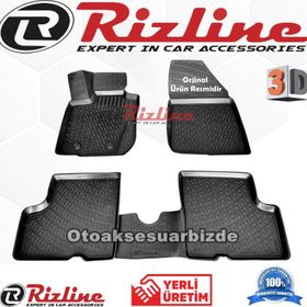 Rizline Dacia Logan Sedan 2004 2012 Siyah 3D Havuzlu Paspas