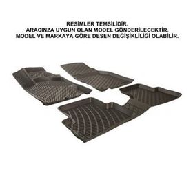 Rizline Dacia Logan Sedan 2004 2012 Siyah 3D Havuzlu Paspas