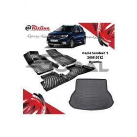 Rizline Dacia Sandero 1 2008-2012 Uyumlu Paspas ve Bagaj Havuzu Set