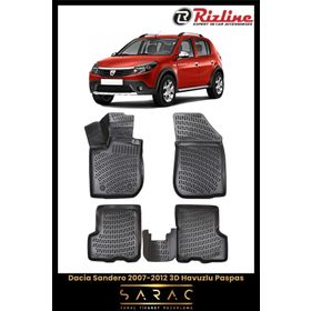 Rizline Dacia Sandero 2011 Model 3D Havuzlu Paspas