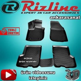 Rizline Dacia Sandero 2012-2019 Siyah 3D Havuzlu Paspas