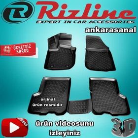 Rizline Dacia Sandero 2012-2019 Siyah 3D Havuzlu Paspas