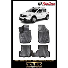 Rizline Dacia Sandero 2013 Model 3D Havuzlu Paspas