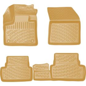 Rizline Ds 7 Crossback 2018 Sonrası Bej 3D Havuzlu Paspas