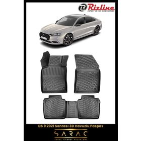 Rizline DS 9 2021 Sonrası Siyah 3D Havuzlu Paspas