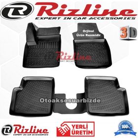 Rizline Fiat 500 C 3D 2010-2020 Arası Siyah Havuzlu Paspas