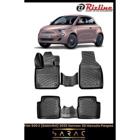 Rizline Fiat 500 Elektrikli 2024 Model 3D Havuzlu Paspas