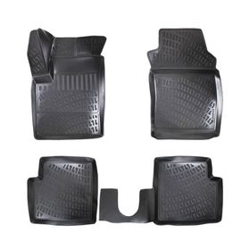 Rizline Fiat 500C Uyumlu 3D Havuzlu Siyah Paspas