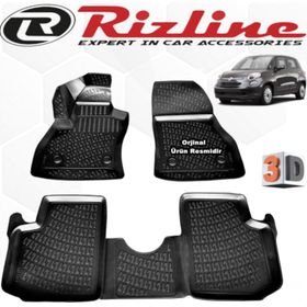 Rizline Fiat 500L 2013 - 2017 Arası Siyah 3D Havuzlu Paspas