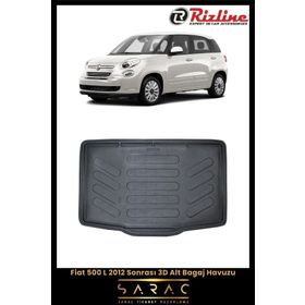 Rizline Fiat 500L 2018 Siyah 3D Alt Bagaj Havuzu