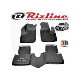 Rizline Fiat Doblo 1 2001 - 2009 Arası Siyah 3D Havuzlu Paspas