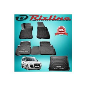 Rizline Fiat Doblo 2 3D 2009-15 Bej Siyah Havuzlu Paspas