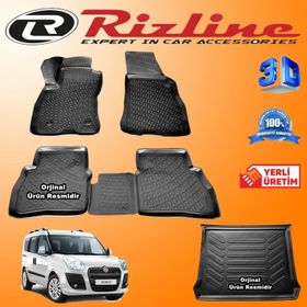 Rizline Fiat Doblo 2 3D Paspas + Bagaj Havuzu 2010-2020 Arası Set