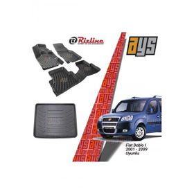 Rizline Fiat Doblo 2001-2009 3D Havuzlu Paspas + Bagaj Havuzu
