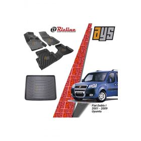 Rizline Fiat Doblo 2001-2009 3D Havuzlu Paspas + Bagaj Havuzu