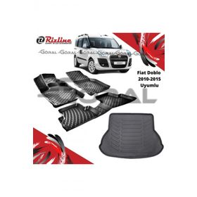 Rizline Fiat Doblo 2010-2015 Uyumlu Paspas ve Bagaj Havuzu Set