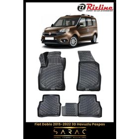 Rizline Fiat Doblo 2015-2022 3D Havuzlu Paspas