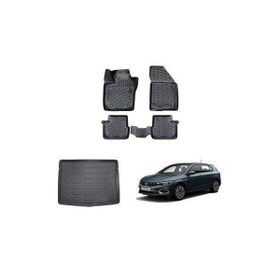 Rizline Fiat Egea 3D Paspas + 3D Bagaj Havuzu HB 2015-2020 Arası Siyah Set