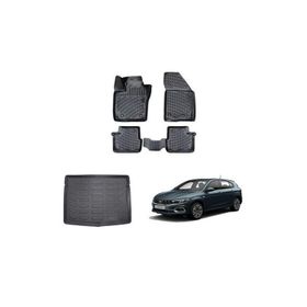 Rizline Fiat Egea 3D Paspas + 3D Bagaj Havuzu HB 2015-2020 Arası Siyah Set