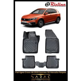Rizline Fiat Egea Cross HB 2023 Model 3D Havuzlu Paspas