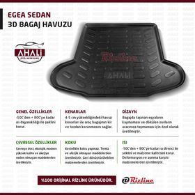 Rizline Fiat Egea Havuzlu 3D Bagaj Havuzu
