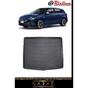 Rizline Fiat Egea HB 2023 Stepneli Siyah 3D Bagaj Havuzu