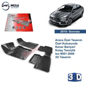 Rizline Fiat Egea Sedan 2015 Sonrası 3D Havuzlu Paspas
