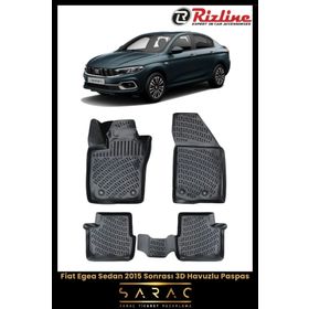 Rizline Fiat Egea Sedan 2019 Model 3D Havuzlu Paspas