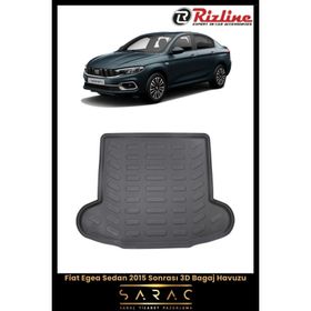 Rizline Fiat Egea Sedan 2021 Araca Özel Tasarım 3D Bagaj Havuzu