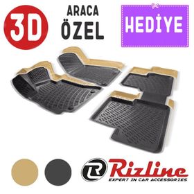 Rizline Fiat Egea Siyah Sd 2015-2019 Arası 3D Paspas ve Bagaj Havuzu
