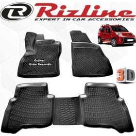 Rizline Fiat Fiorino 2007 - 2019 Arası Siyah 3D Havuzlu Paspas