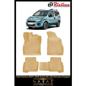 Rizline Fiat Fiorino 2015 Model Bej 3D Havuzlu Paspas