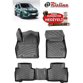 Rizline Fiat Fiorino 2020-2026 Siyah Havuzlu Paspas