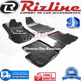 Rizline Fiat Grande Punto 3D Siyah Havuzlu Paspas