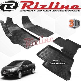 Rizline Fiat Linea 2007 - 2017 Arası Siyah 4 Parça Set 3D Havuzlu Paspas