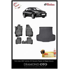 Rizline Fiat Linea 2007-2023 3D Havuzlu Paspas ve Bagaj Havuzu