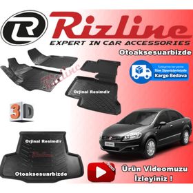 Rizline Fiat Linea Paspası Siyah 2007-2018 Arası 3D Bagaj Havuzu