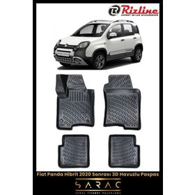 Rizline Fiat Panda Hibrit 2022 Model 3D Havuzlu Paspas