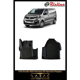 Rizline Fiat Scudo 2021 Sonrası Siyah 3D Havuzlu Paspas