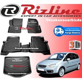 Rizline Ford C-max 2003 2009 Siyah 3D Havuzlu Paspas