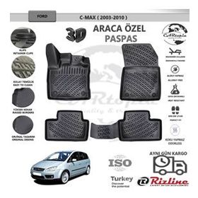 Rizline Ford C-max 2003 2009 Siyah 3D Havuzlu Paspas