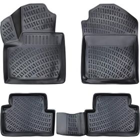 Rizline Ford Connect 2002 2013 Panelvan 2 Parça Siyah 3D Havuzlu Paspas
