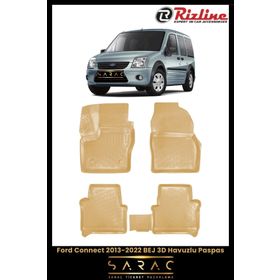 Rizline Ford Connect 2019 Model Bej 3D Havuzlu Paspas